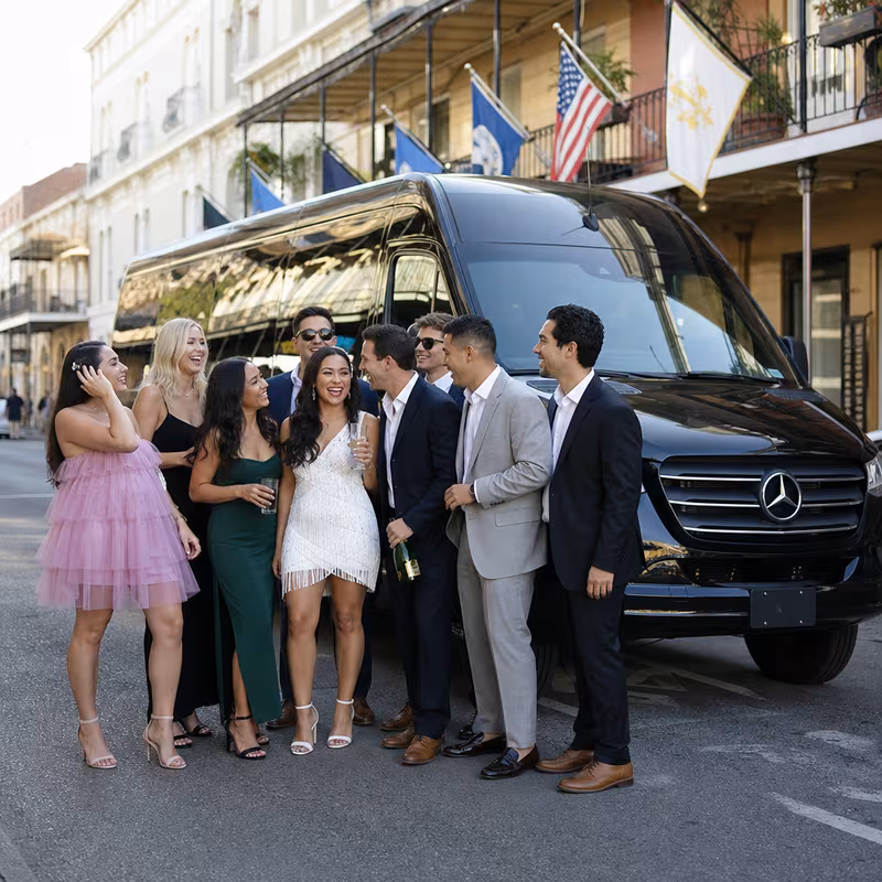New Orleans Bachelor & Bachelorette Transportation fleet vehicle