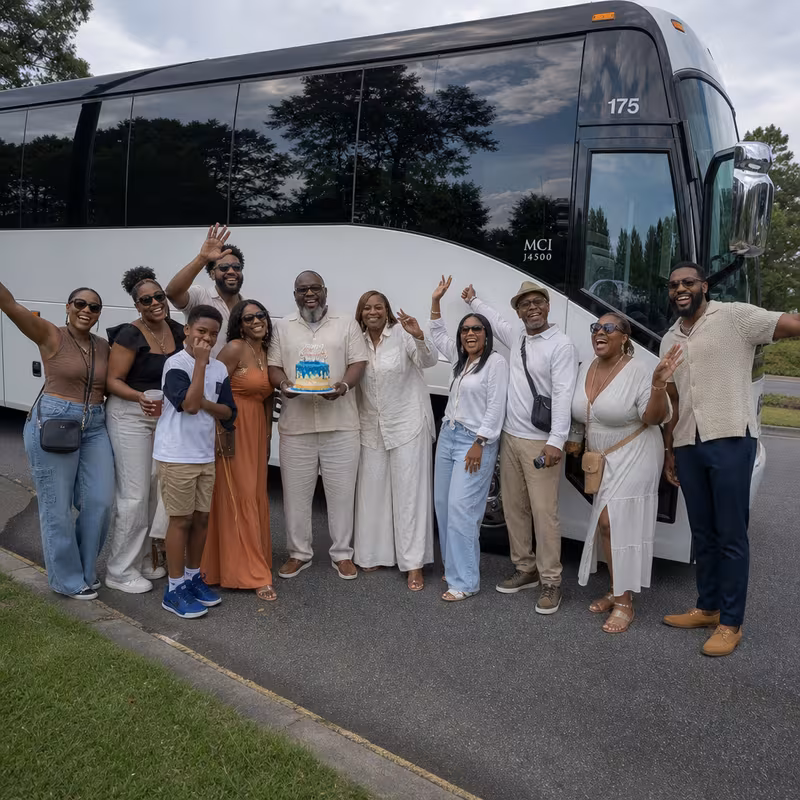 Passengers loading luggage while boarding an New Orleans group shuttle