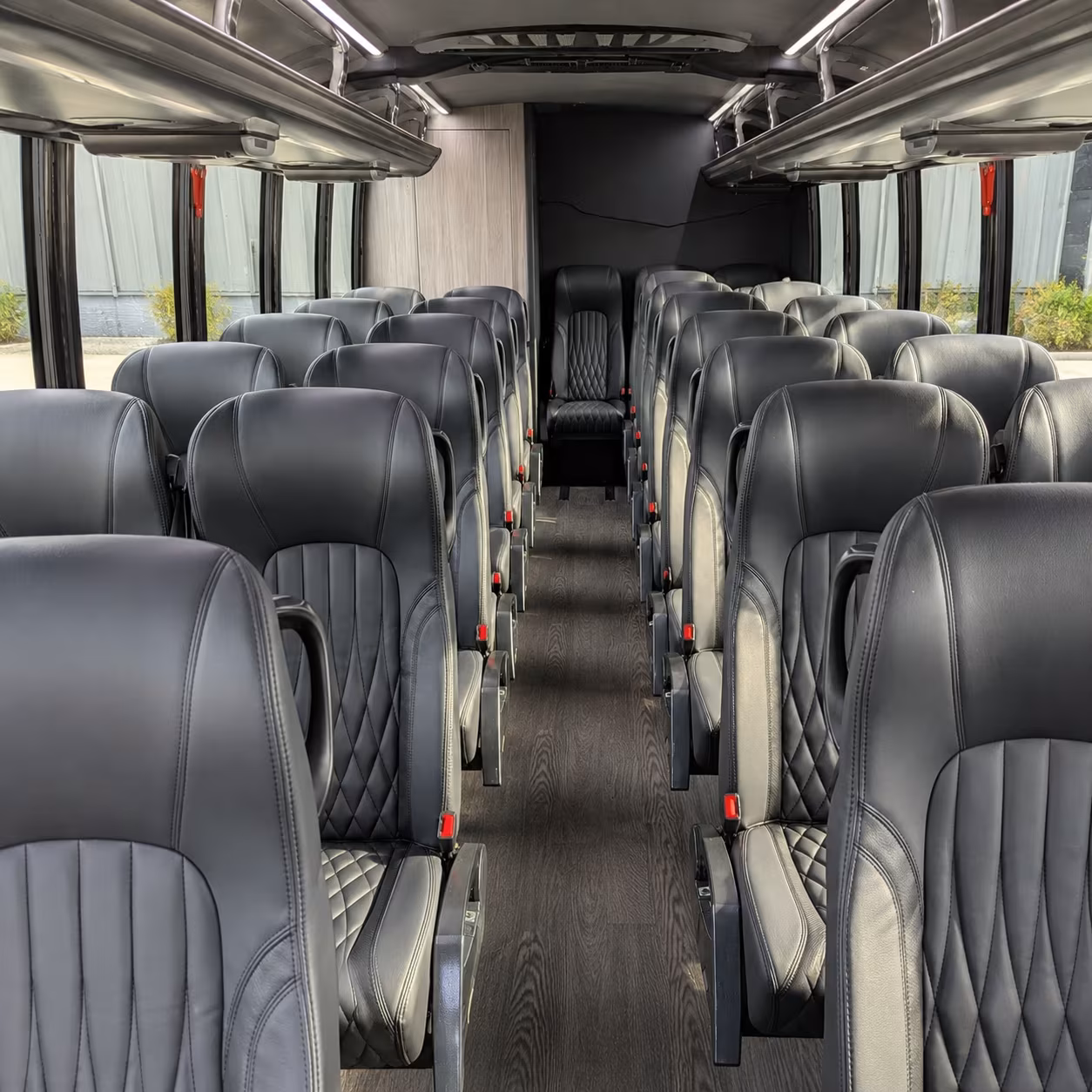 New Orleans Airport Shuttle & Transportation party bus interior