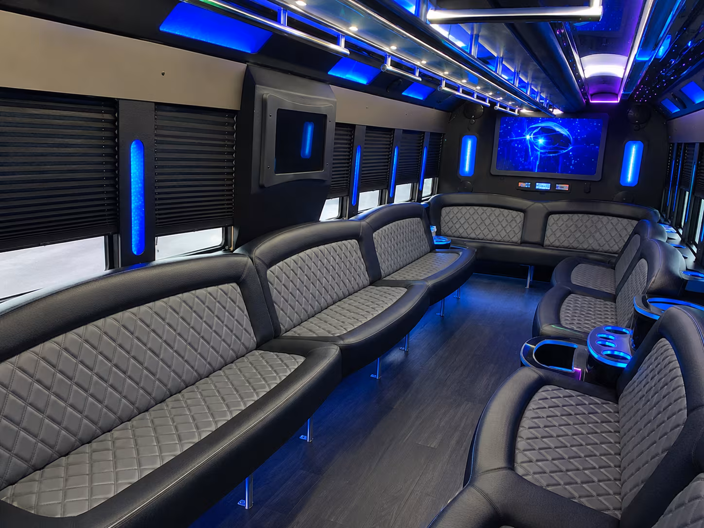 New Orleans Concert & Music Festival Transportation party bus exterior