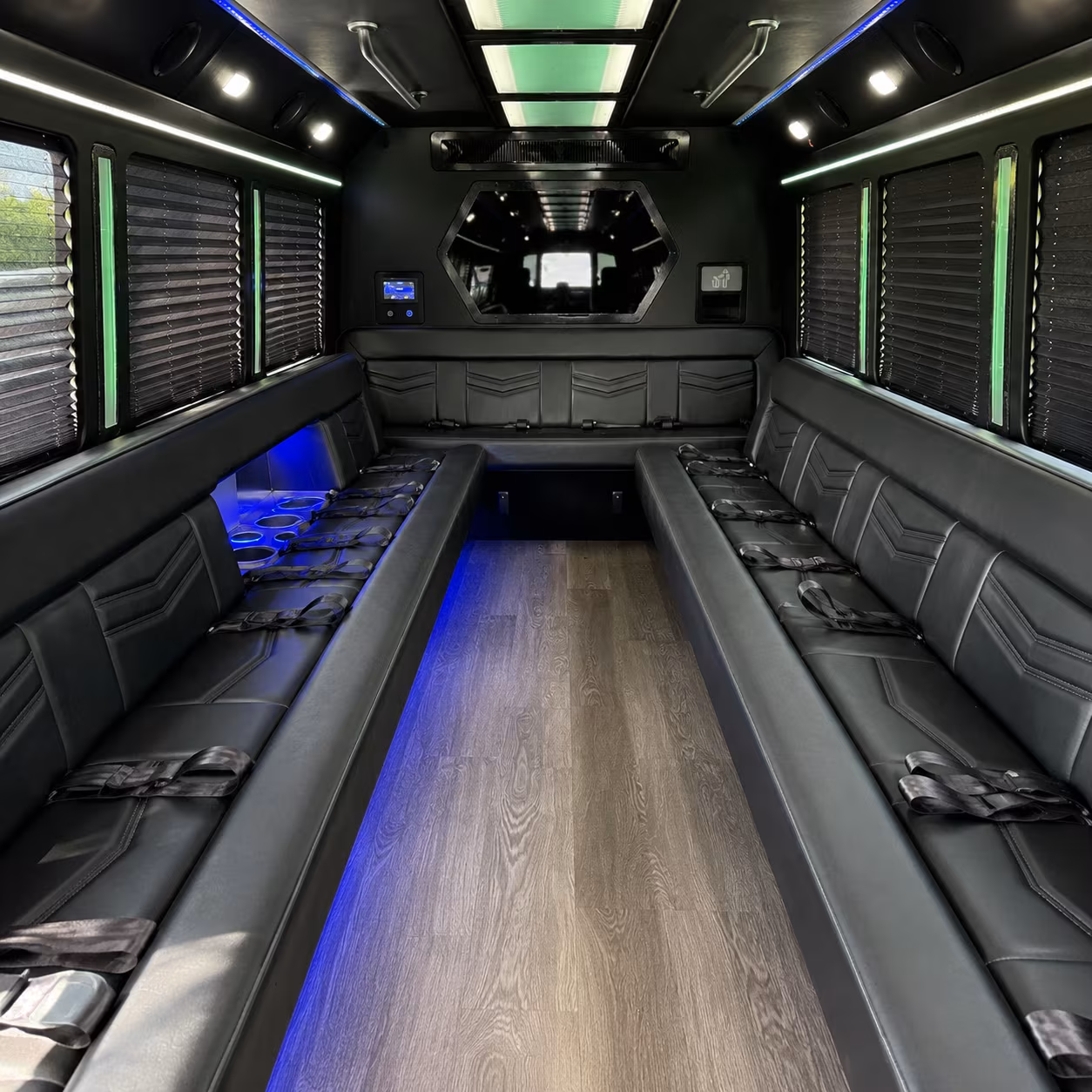 New Orleans Prom & Homecoming Transportation party bus interior