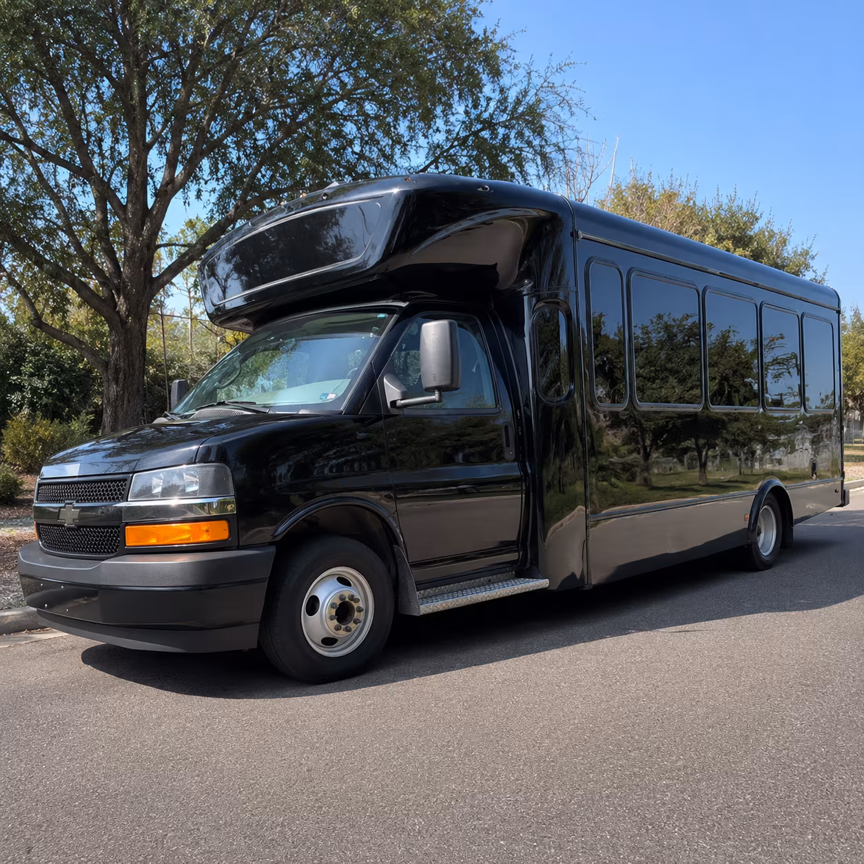 New Orleans Sporting Event Transportation party bus exterior