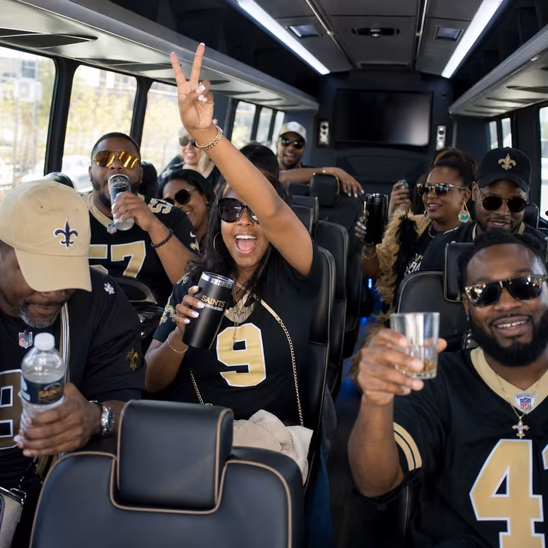 New Orleans Sporting Event Transportation fleet vehicle